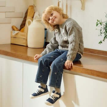 Attipas Denim Skin Shoes Deep Blue