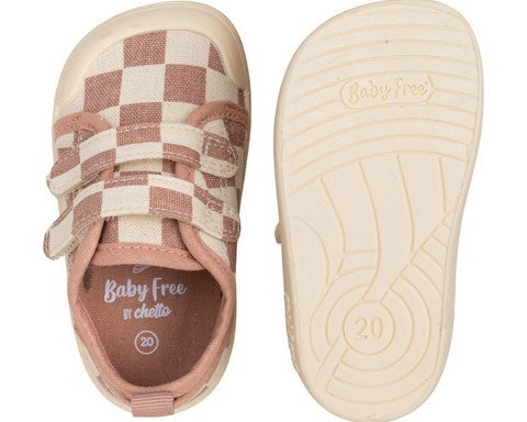 Sapatilhas Baby Free by Chetto Lona Rosa