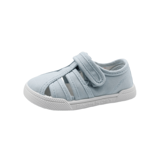 Sandália Lona Blanditos Mango Azul