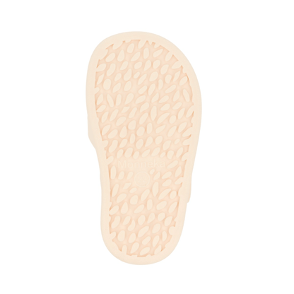 Sola das sandálias Barefoot Monnëka Pearl, design flexível e confortável, feita com PVC reciclado.